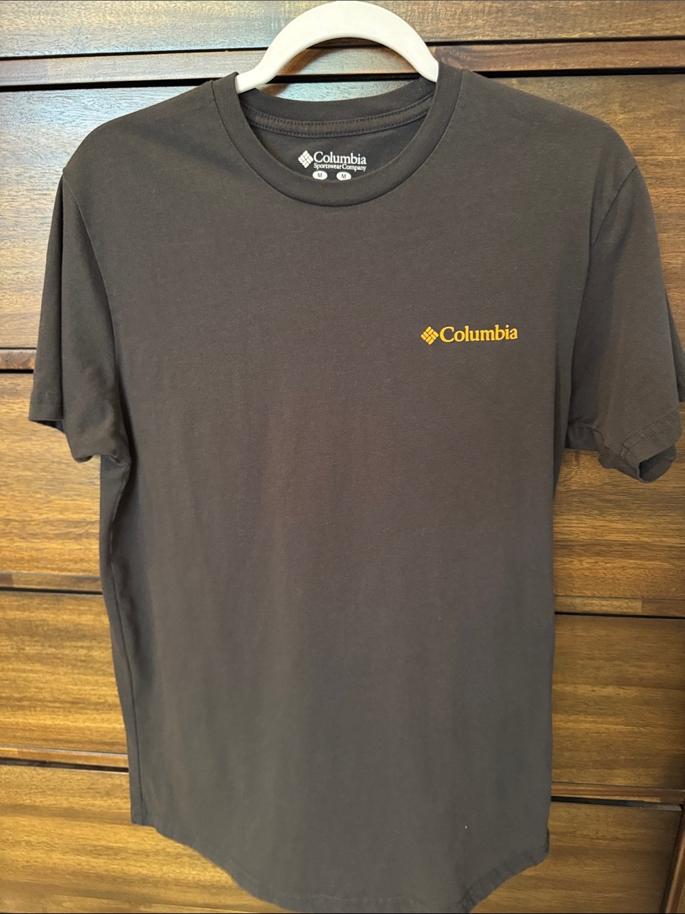 Columbia Black Short-Sleeve Tee with Yellow Logo